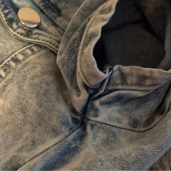 Rachel Zoe Girls Denim Dress Light Wash Snap Front Short Sleeve Pockets Size 4 - Picture 12 of 16